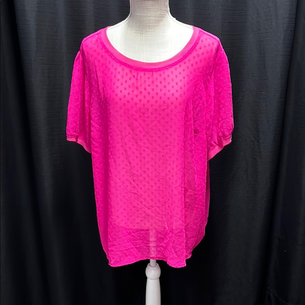 Torrid Bright Fuchsia Short Sleeve Top